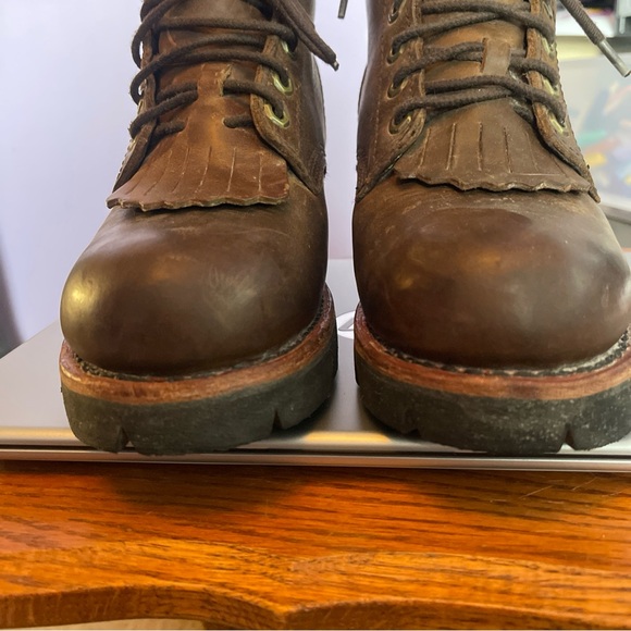 Women’s Chippewa Logger Work Boots Brown 6.5 M - Picture 4 of 8